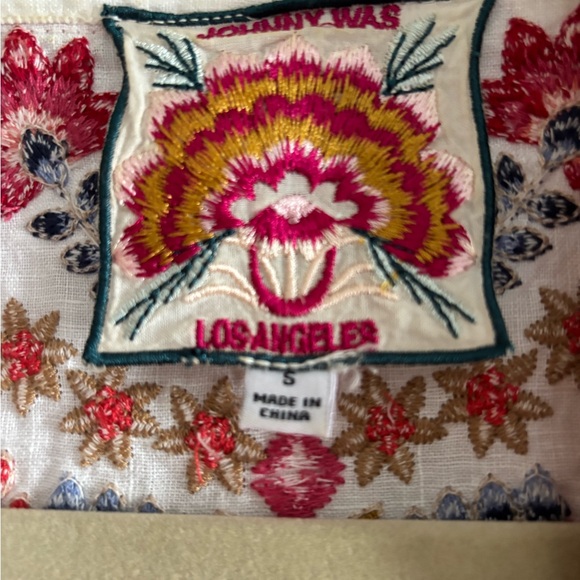 Johnny Was white linen jacket w/ embroidery size S. Major price drop!! - Picture 6 of 6